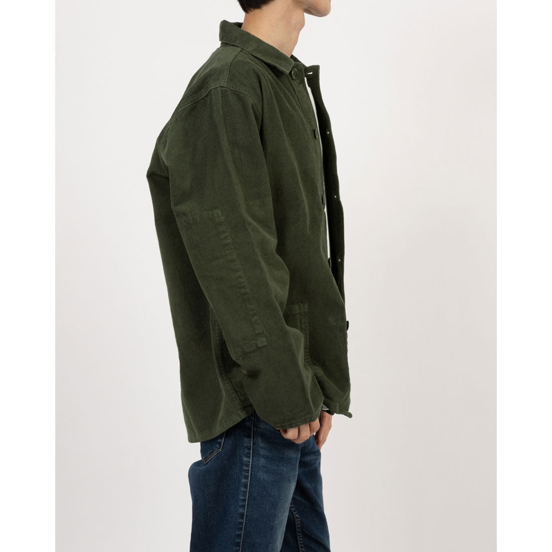 アスキーズ USKEES USKEES アスキーズBUTTONED CORD OVERSHIRTS ボタンコードオーバーシャツ 3001 （ヴァイングリーン） ヴァイングリーン