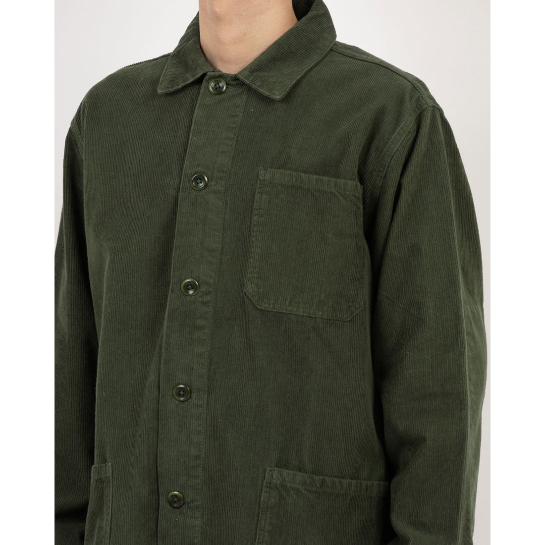 アスキーズ USKEES USKEES アスキーズBUTTONED CORD OVERSHIRTS ボタンコードオーバーシャツ 3001 （ヴァイングリーン） ヴァイングリーン