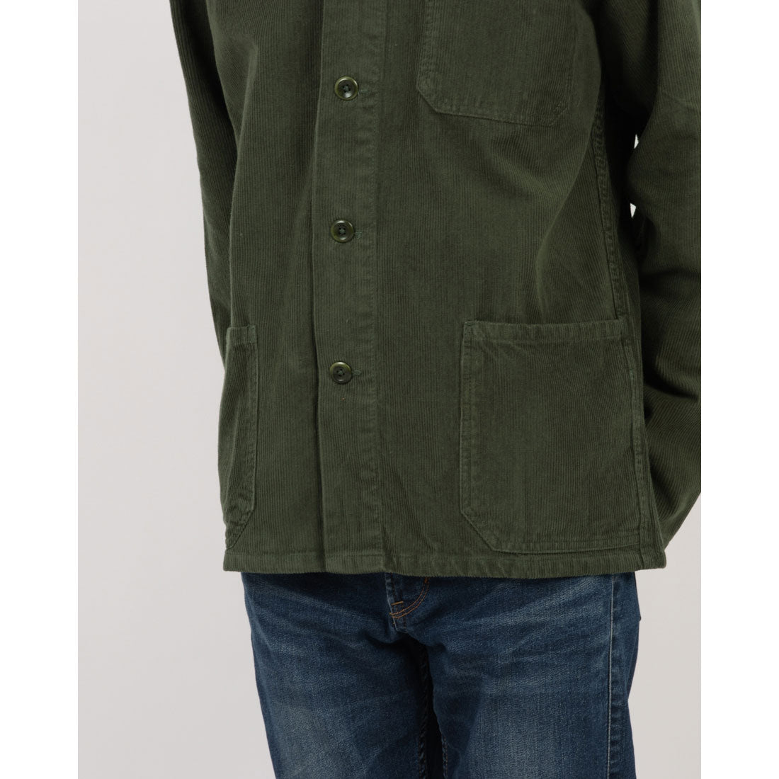 アスキーズ USKEES USKEES アスキーズBUTTONED CORD OVERSHIRTS ボタンコードオーバーシャツ 3001 （ヴァイングリーン） ヴァイングリーン