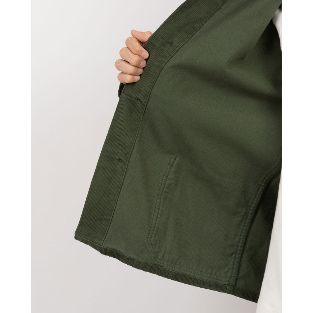 アスキーズ USKEES USKEES アスキーズBUTTONED CORD OVERSHIRTS ボタンコードオーバーシャツ 3001 （ヴァイングリーン） ヴァイングリーン