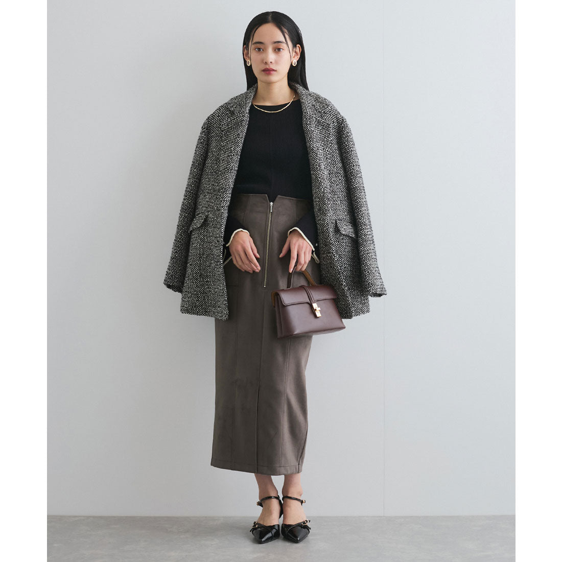 ビス VIS スエードポンチアイラインスカート