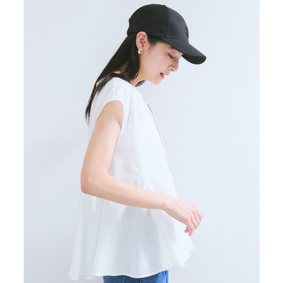 ビス VIS 【防シワ/洗える】スキッパーフレアブラウス （レッド系（61）） レッド系（61）