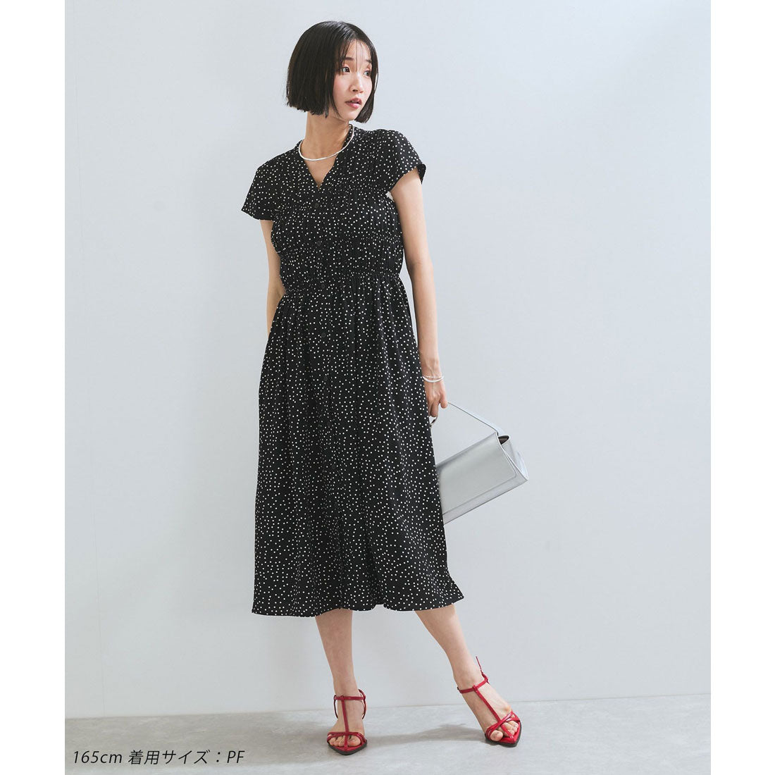 ビス VIS シャーリングデザインワンピース【WEB限定サイズ】 （ブラック系（02）） ブラック系（02）