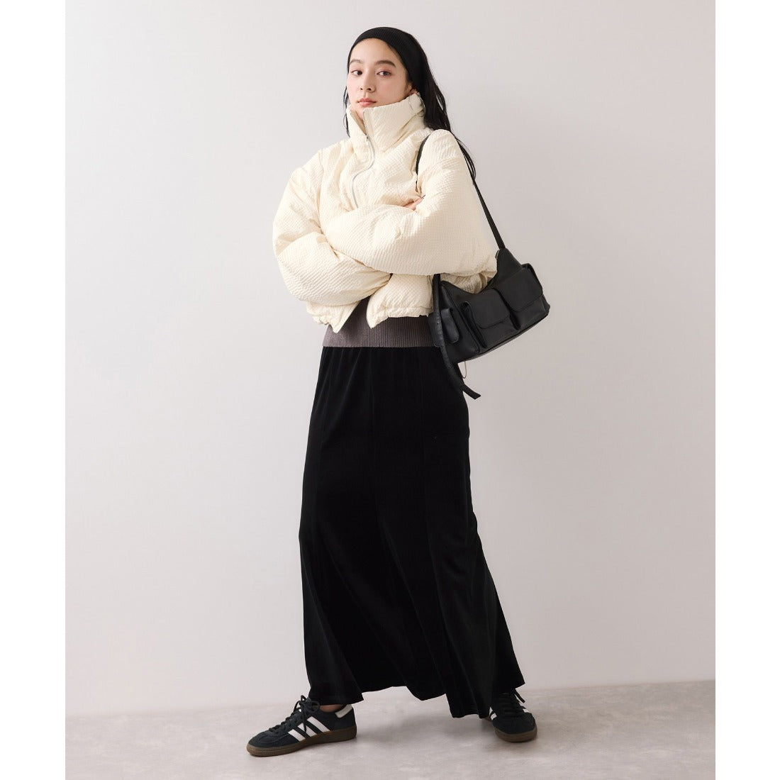 ビス VIS 【WEB限定】軽くてあたたかいパディングショートボリュームダウンブルゾン （ダークブラウン（20）） ダークブラウン（20）