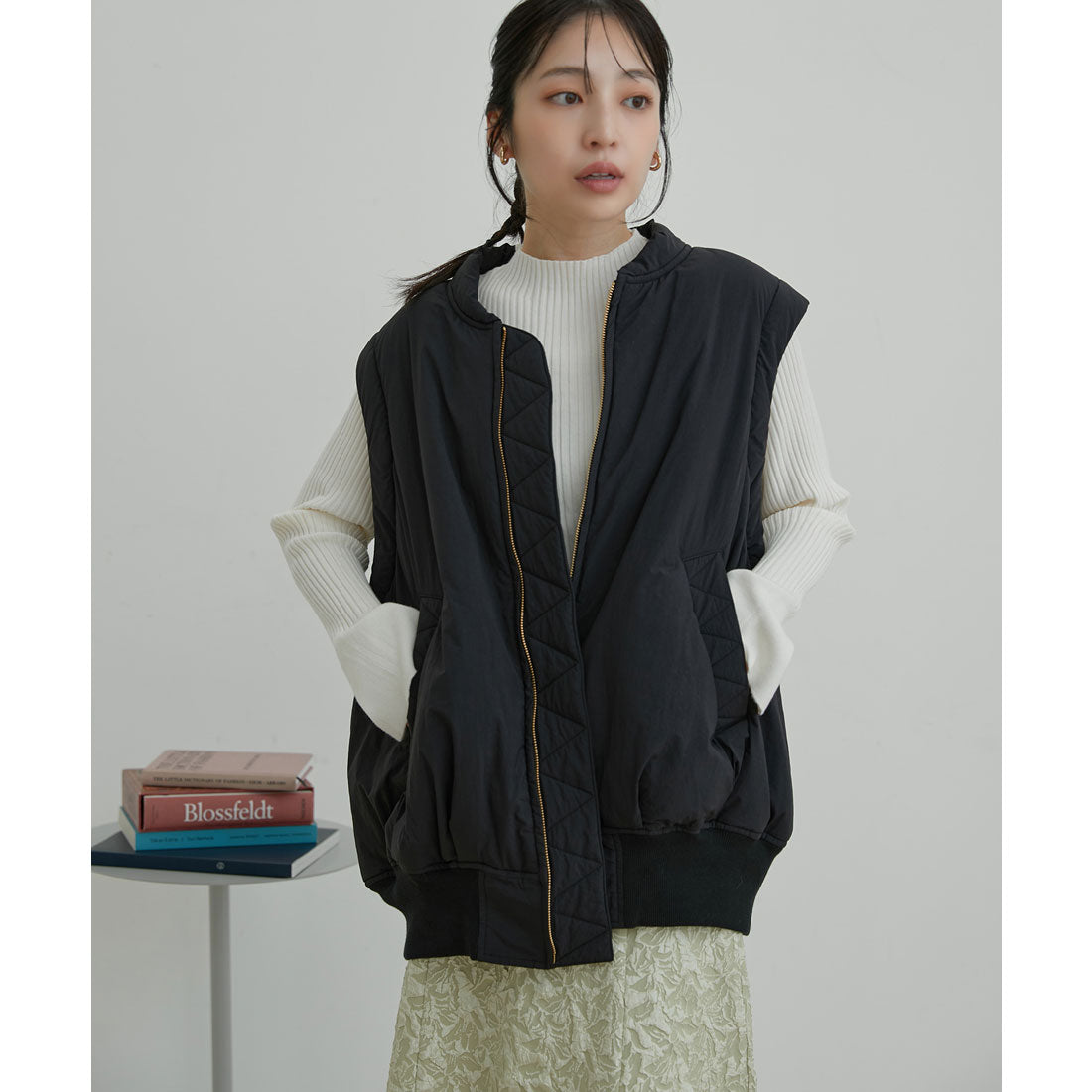 ビス VIS 【2WAY】袖取り外しボリュームブルゾン