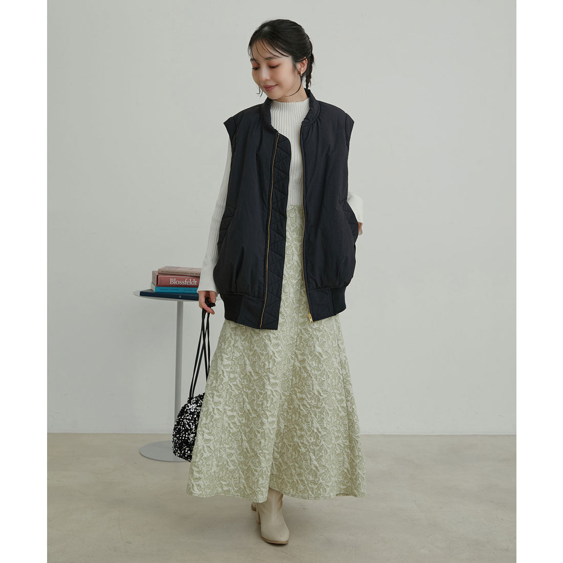 ビス VIS 【2WAY】袖取り外しボリュームブルゾン