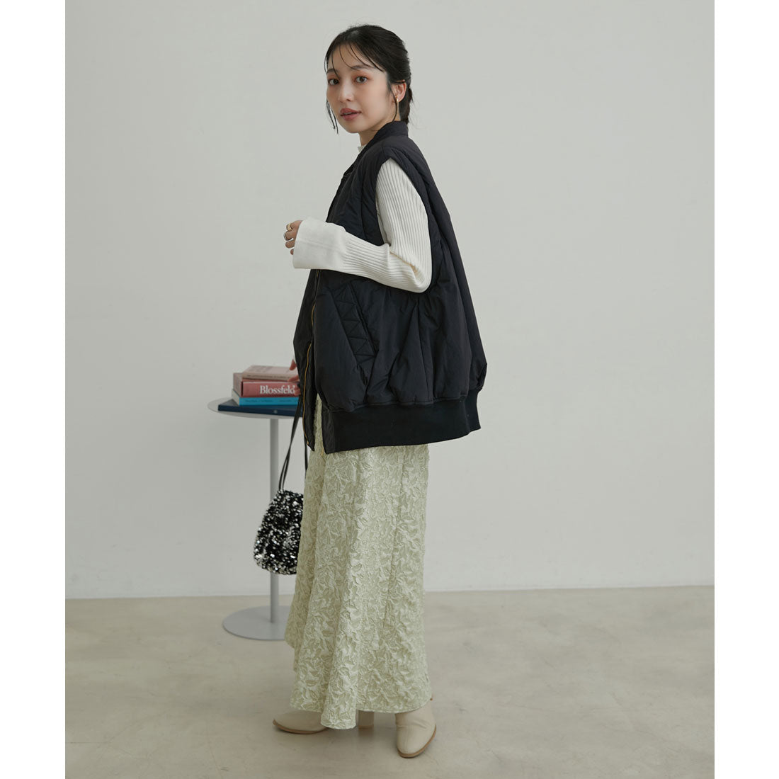 ビス VIS 【2WAY】袖取り外しボリュームブルゾン