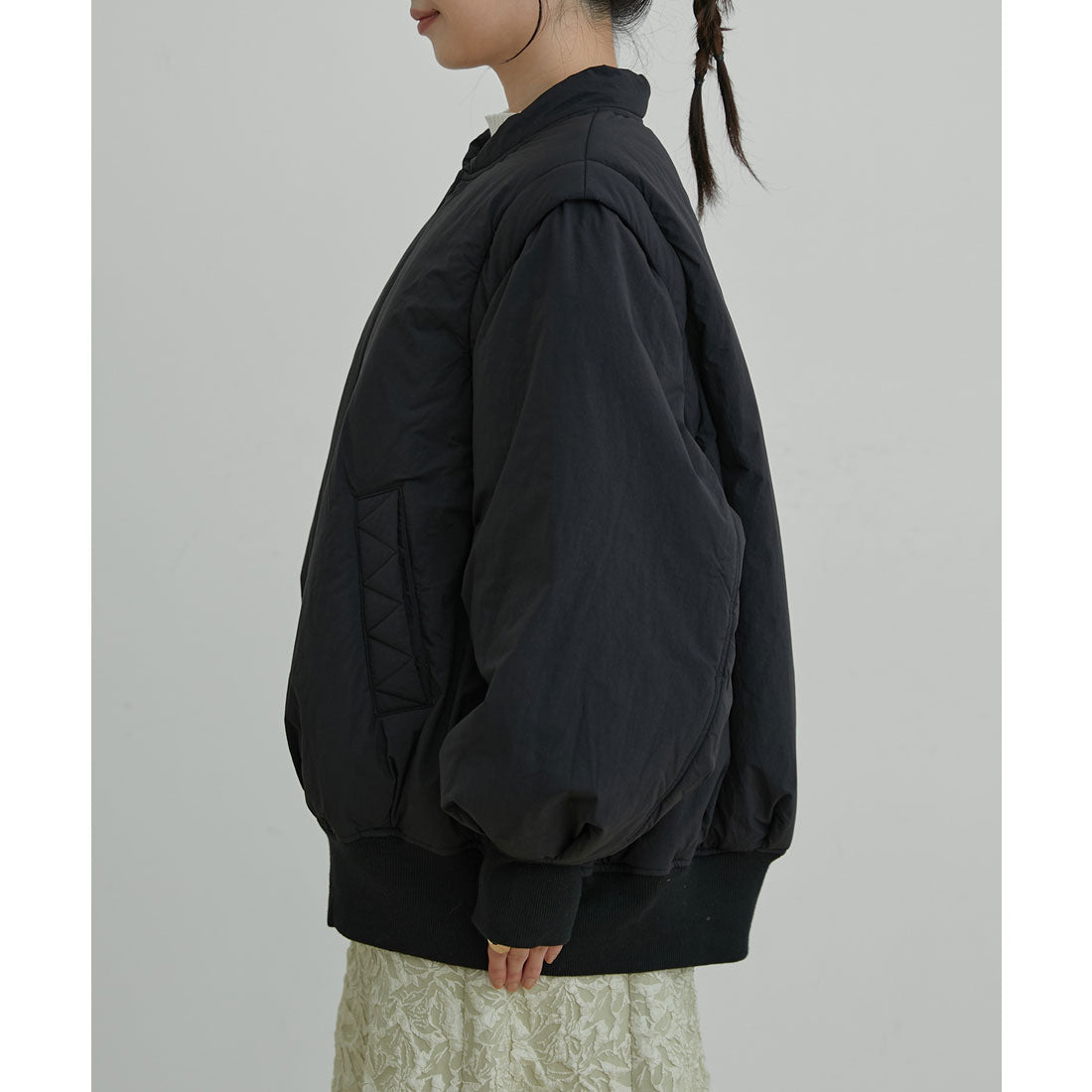ビス VIS 【2WAY】袖取り外しボリュームブルゾン