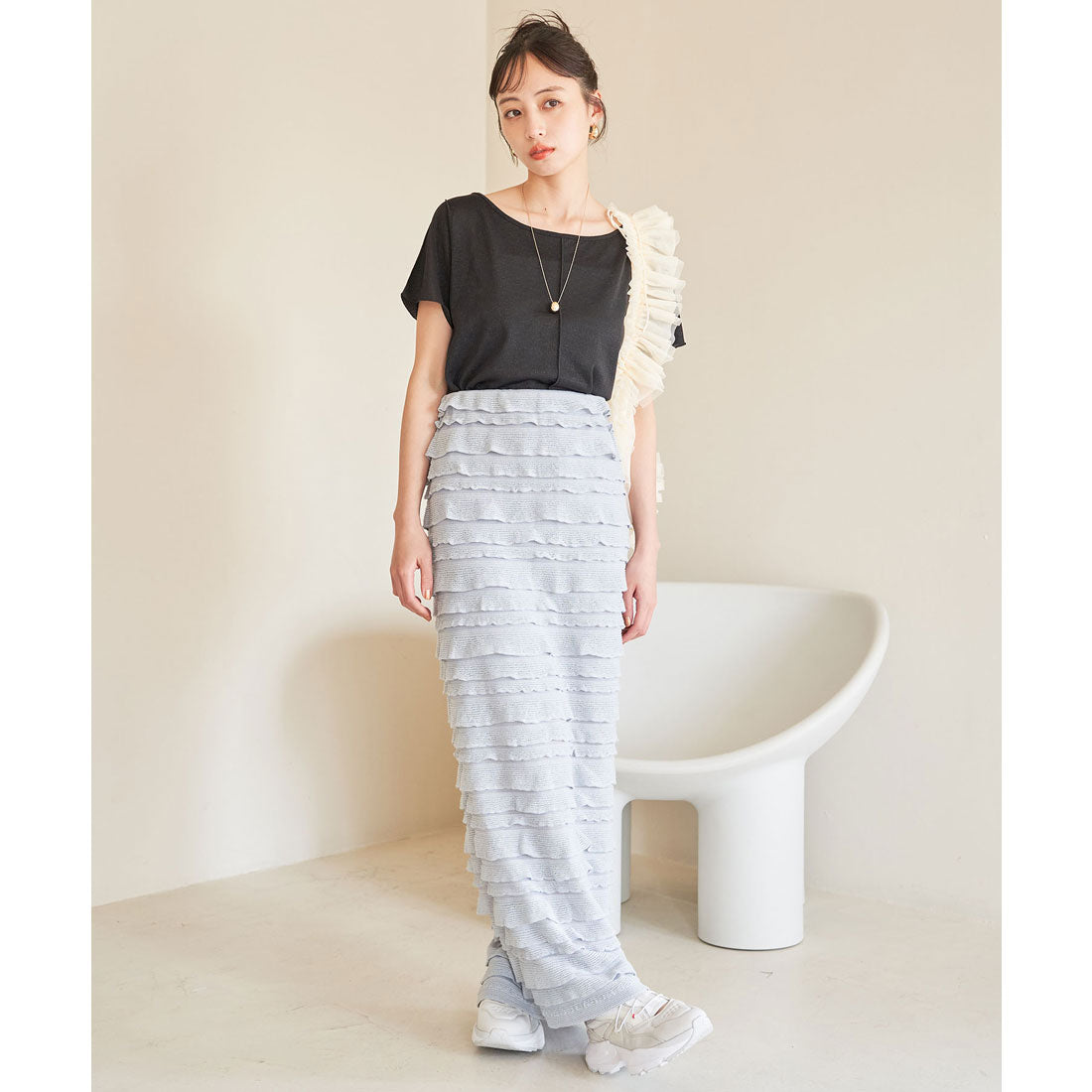 ビス VIS 【洗える】ラメメローTシャツ