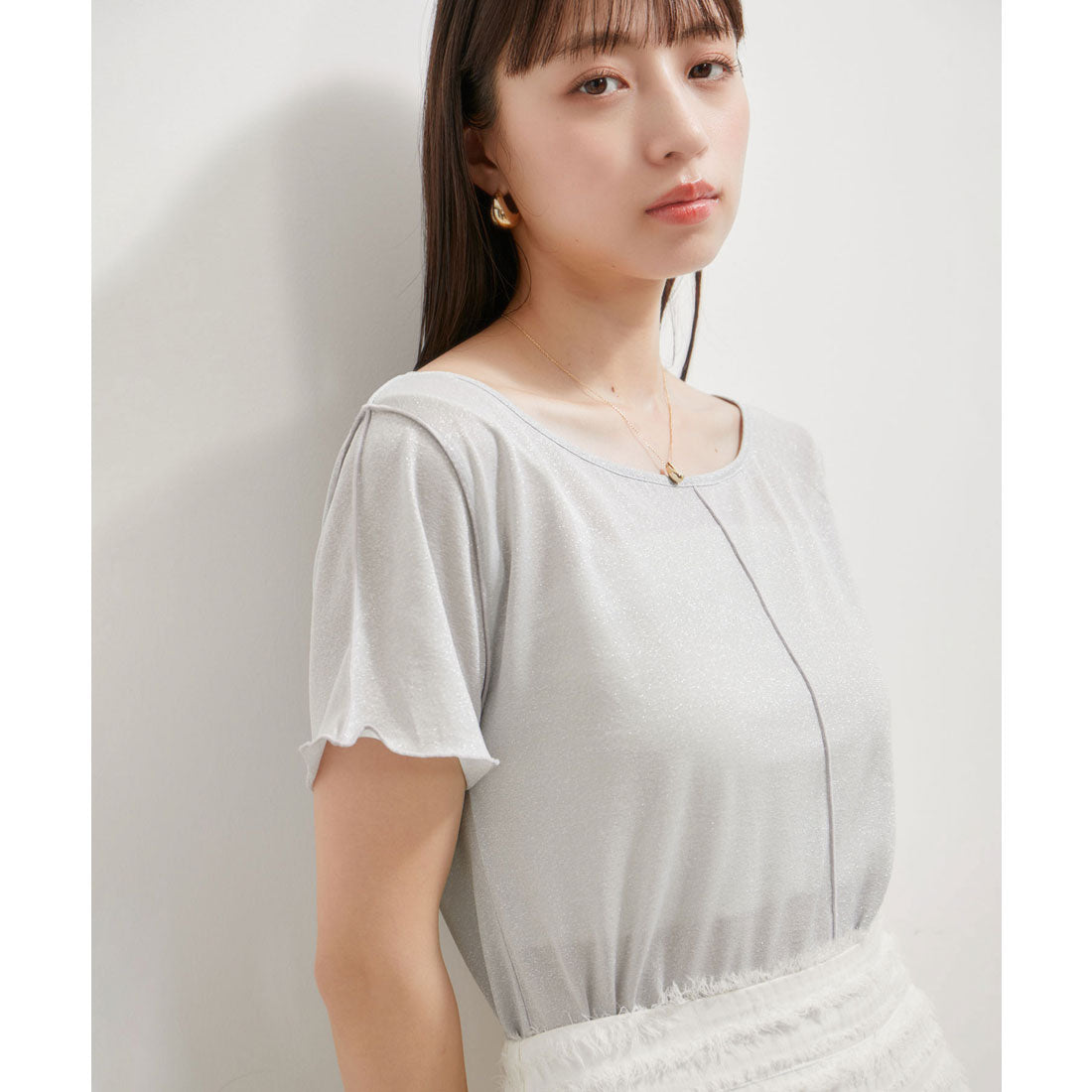 ビス VIS 【洗える】ラメメローTシャツ