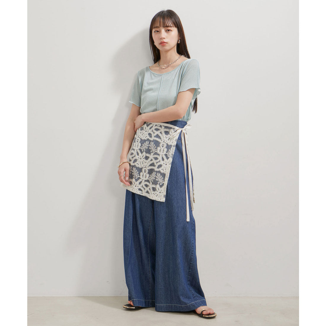 ビス VIS 【洗える】ラメメローTシャツ