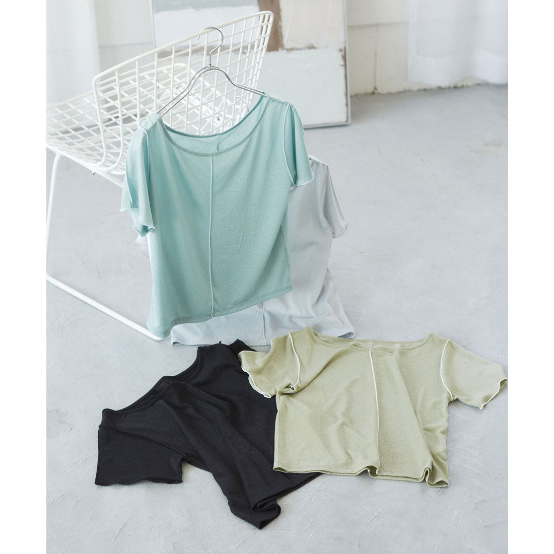 ビス VIS 【洗える】ラメメローTシャツ