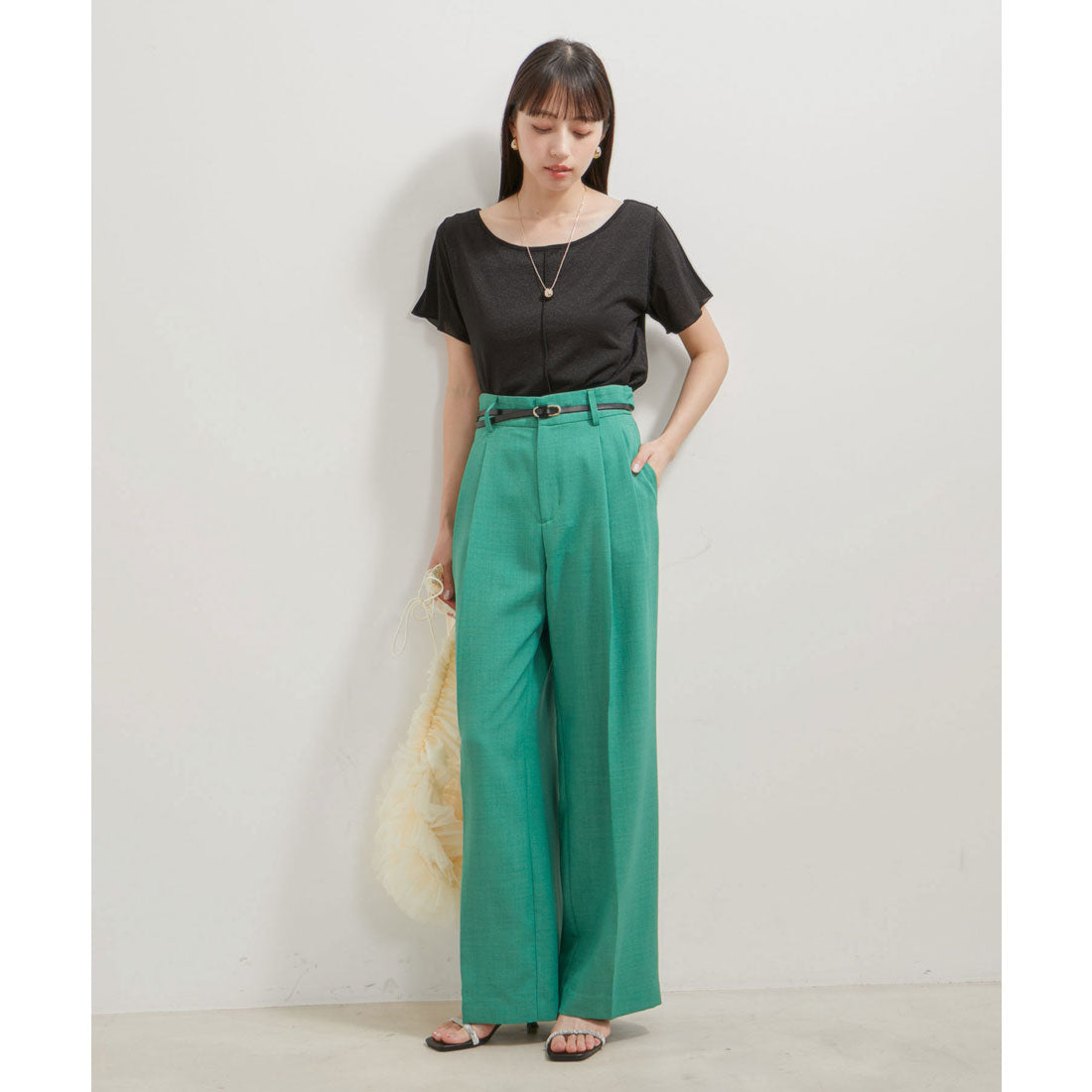 ビス VIS 【洗える】ラメメローTシャツ