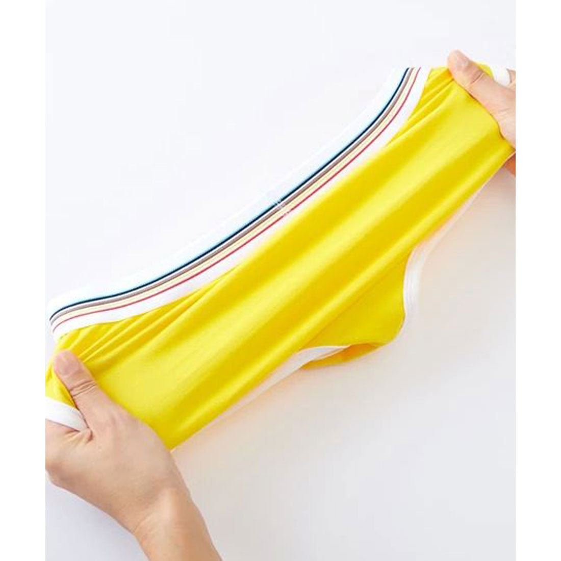 バニラ Vanilla メンズストレッチ配色ゴムビキニブリーフ【返品不可商品】 （イエロー） イエロー