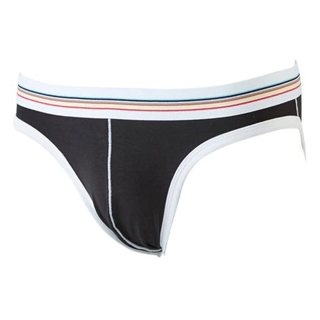 バニラ Vanilla メンズストレッチ配色ゴムビキニブリーフ【返品不可商品】 （黒） 黒