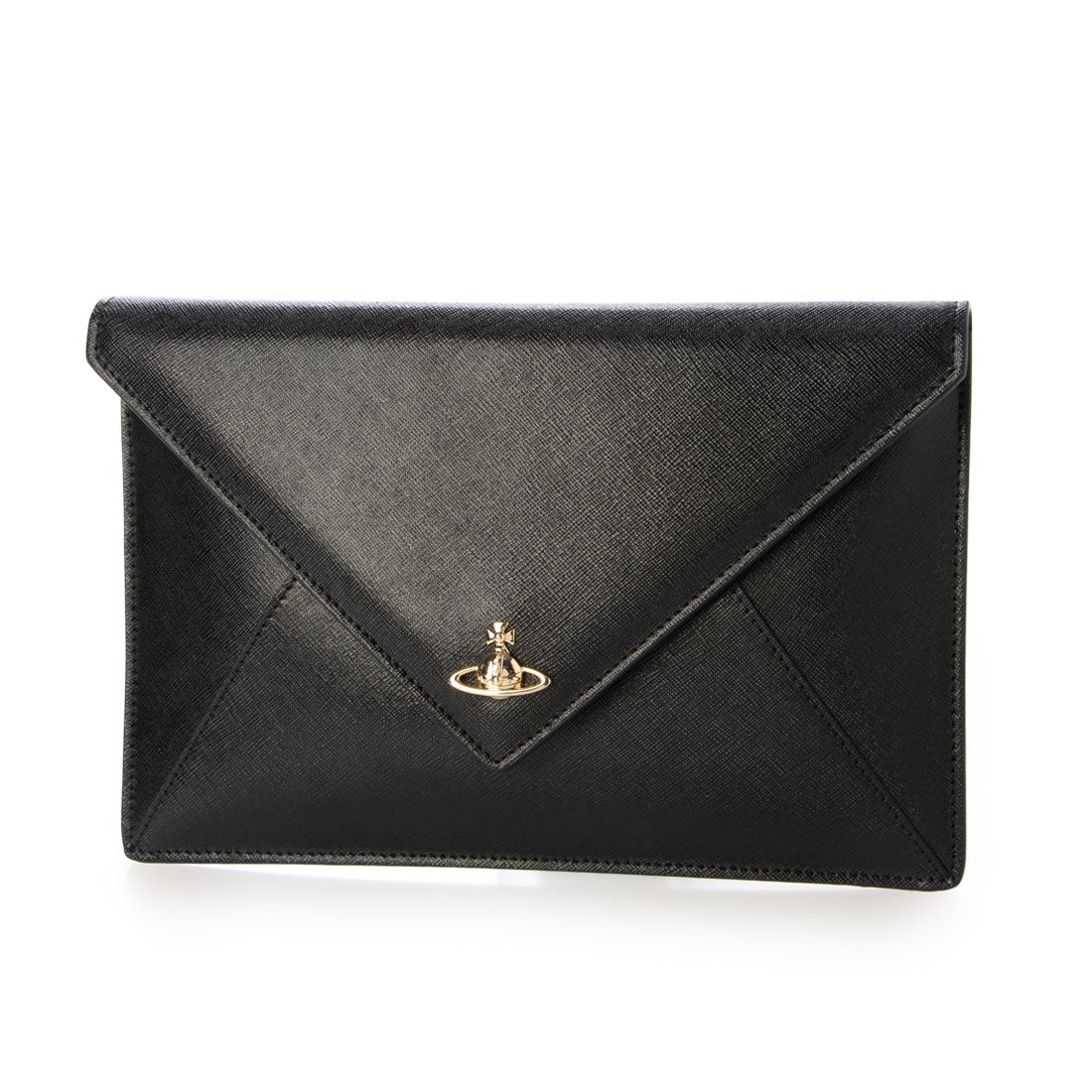ヴィヴィアン ウエストウッド Vivienne Westwood SAFFIANO ENVELOPE CLUTCH （BLACK） BLACK