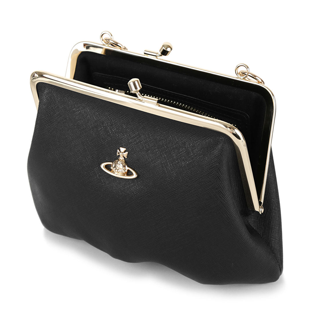 ヴィヴィアン ウエストウッド Vivienne Westwood ショルダーバッグ サフィアーノ GRANNY FRAME PEURSE 4B010007W L001N N402 BLACK