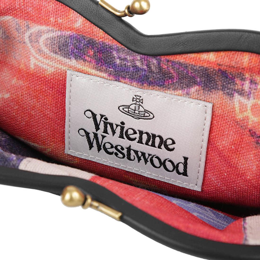 Vivian 威斯特伍德 Vivienne Westwood 手提包 刺繡圓球 BELLE HEART FRAME PURSE 4B01000DW W00ZL N401 黑色