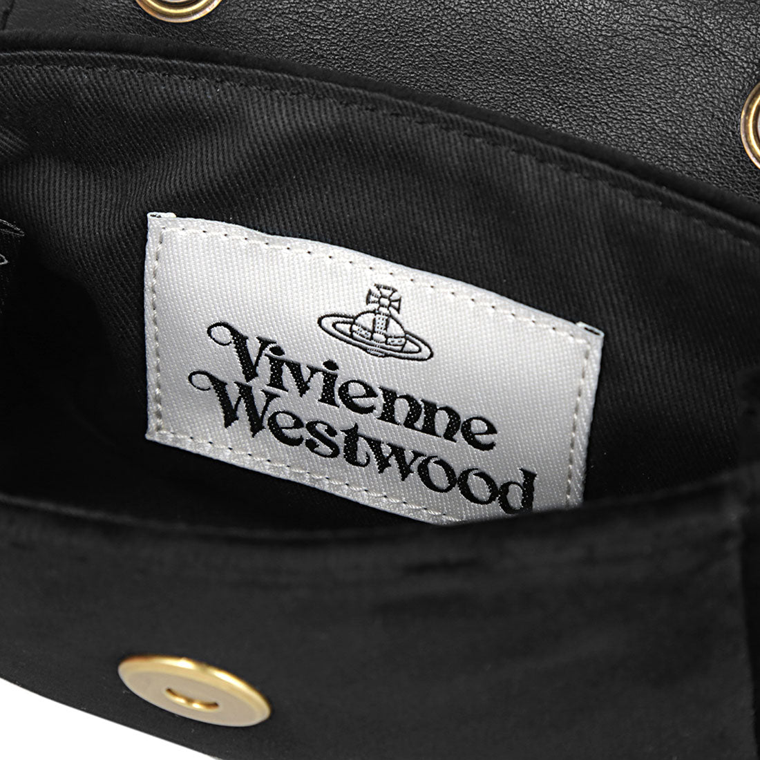 Vivian Westwood shoulder bag embroidered orb SMALL PURSE WITH CHAIN 5C01000BW W00ZL N401 BLACK