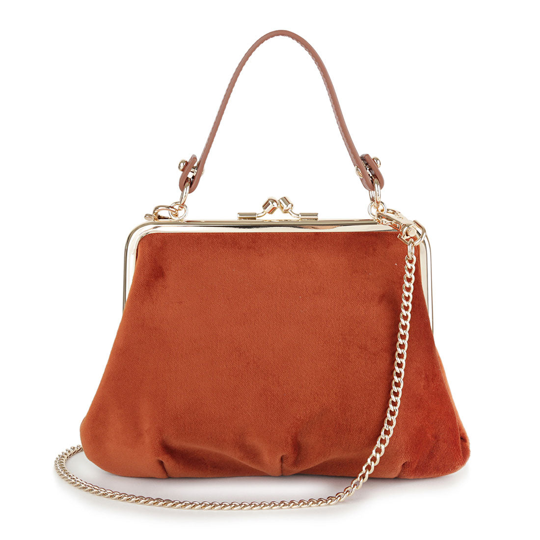 Vivian Westwood shoulder bag embroidered orb GRANNY FRAME PURSE 4B01000BW W00ZL F410 BURNT ORANGE