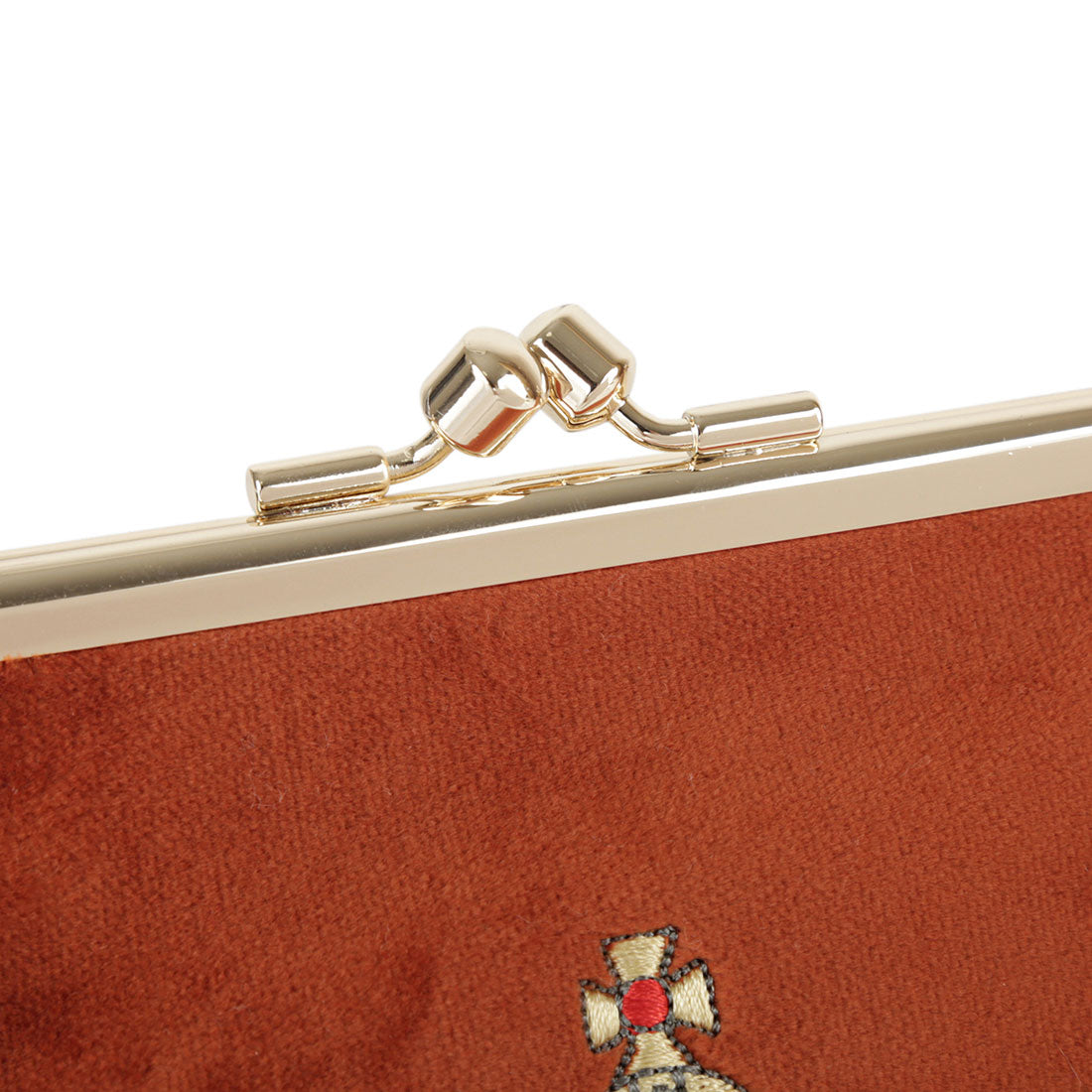 Vivian Westwood shoulder bag embroidered orb GRANNY FRAME PURSE 4B01000BW W00ZL F410 BURNT ORANGE