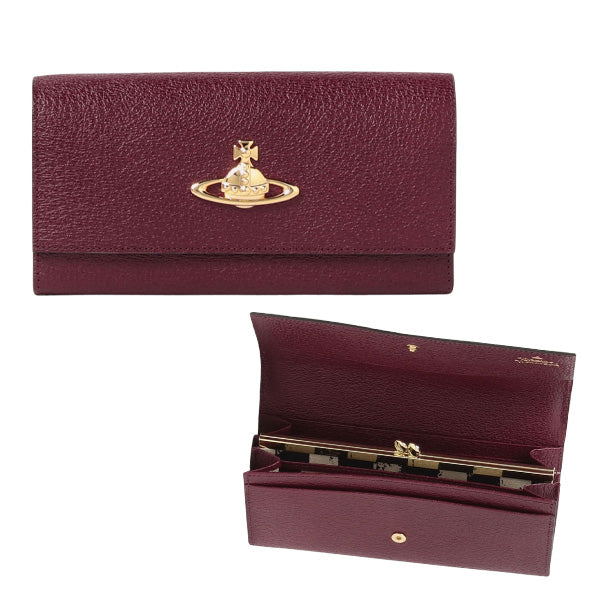 ヴィヴィアン ウエストウッド Vivienne Westwood レディース がま口かぶせ長財布 EXECUTIVE 3118C98 ワインレッド,ワインレッド