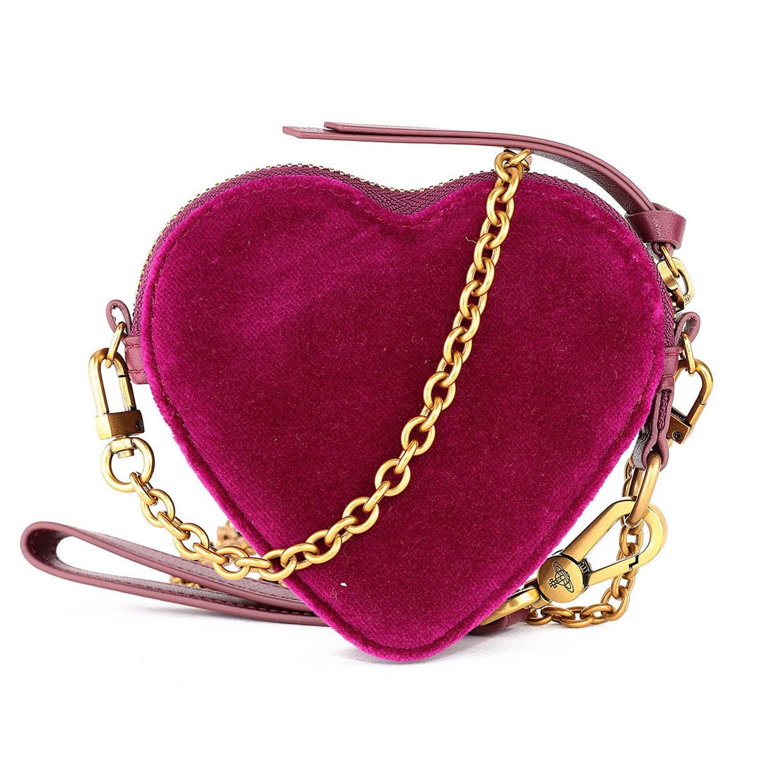 ヴィヴィアン ウエストウッド Vivienne Westwood ポーチ ベルベット HEART WRISTLET 5D010003W W00ZL J408 PURPLE