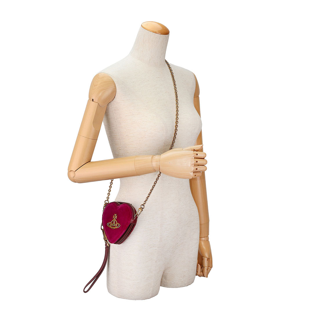 ヴィヴィアン ウエストウッド Vivienne Westwood ポーチ ベルベット HEART WRISTLET 5D010003W W00ZL J408 PURPLE