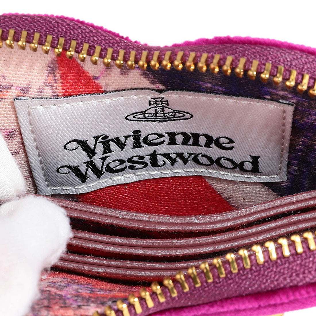 ヴィヴィアン ウエストウッド Vivienne Westwood ポーチ ベルベット HEART WRISTLET 5D010003W W00ZL J408 PURPLE