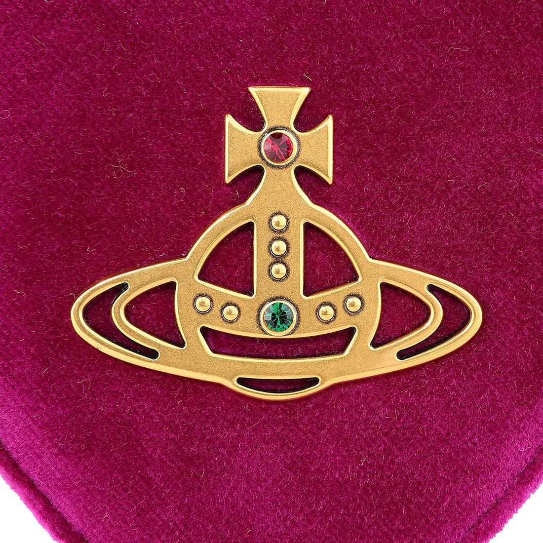 ヴィヴィアン ウエストウッド Vivienne Westwood ポーチ ベルベット HEART WRISTLET 5D010003W W00ZL J408 PURPLE