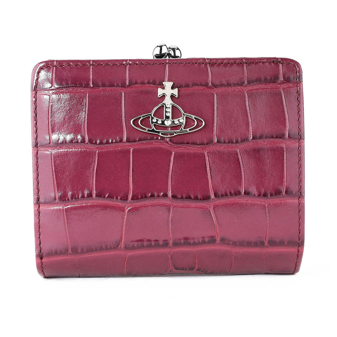 Vivian Westwood 2-fold wallet crocodile embossed FLAME POCKET WALLET 5115002YW L0039 J403 PURPLE