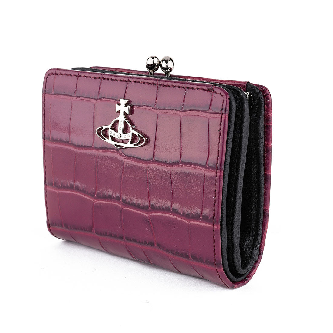 Vivian Westwood 2-fold wallet crocodile embossed FLAME POCKET WALLET 5115002YW L0039 J403 PURPLE