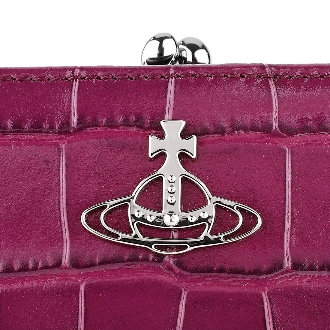 Vivian Westwood 2-fold wallet crocodile embossed FLAME POCKET WALLET 5115002YW L0039 J403 PURPLE