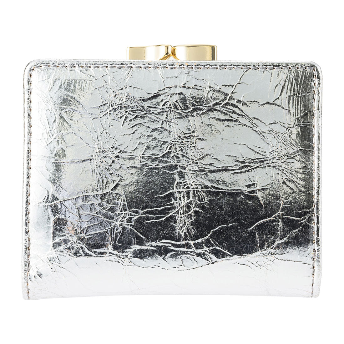 ヴィヴィアン ウエストウッド Vivienne Westwood 3つ折り財布 メタリック クリーシー レザー SMALL FRAME WALLET 5115002MW L00A7 Q401 SILVER （シルバー） シルバー