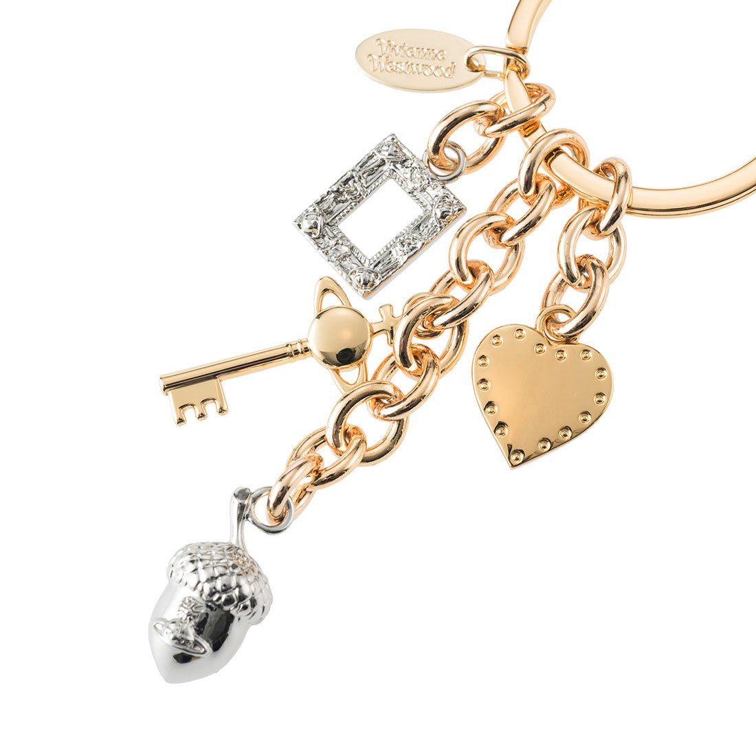 ヴィヴィアン ウエストウッド Vivienne Westwood キーホルダー ラインストーン MULTI CHARM KEYRING 8203012BU OM001F R401 GOLD （ゴールド） ゴールド