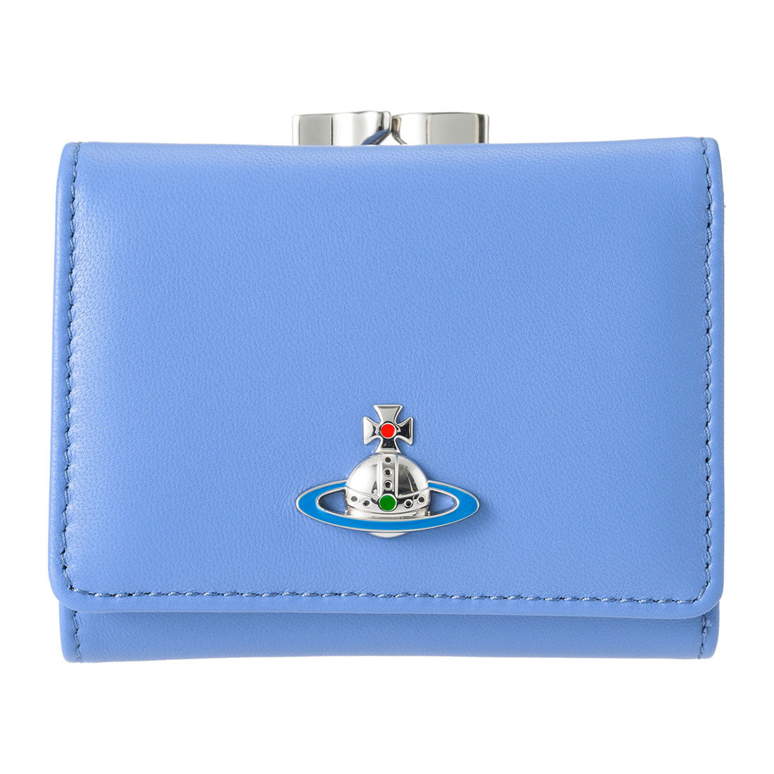 ヴィヴィアン ウエストウッド Vivienne Westwood 3つ折り財布 ナッパ SMALL FRAME WALLET 5115002KW L001L K404 BLUE （ブルー） ブルー