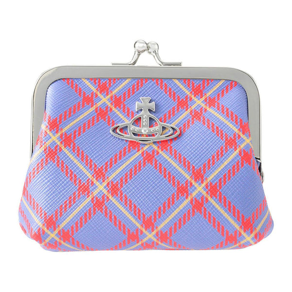 Vivian Westwood coin case tartan print FRAME COIN PURSE 56010003W S002