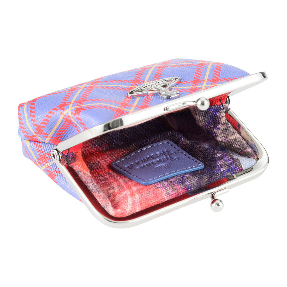 Vivian Westwood coin case tartan print FRAME COIN PURSE 56010003W S002