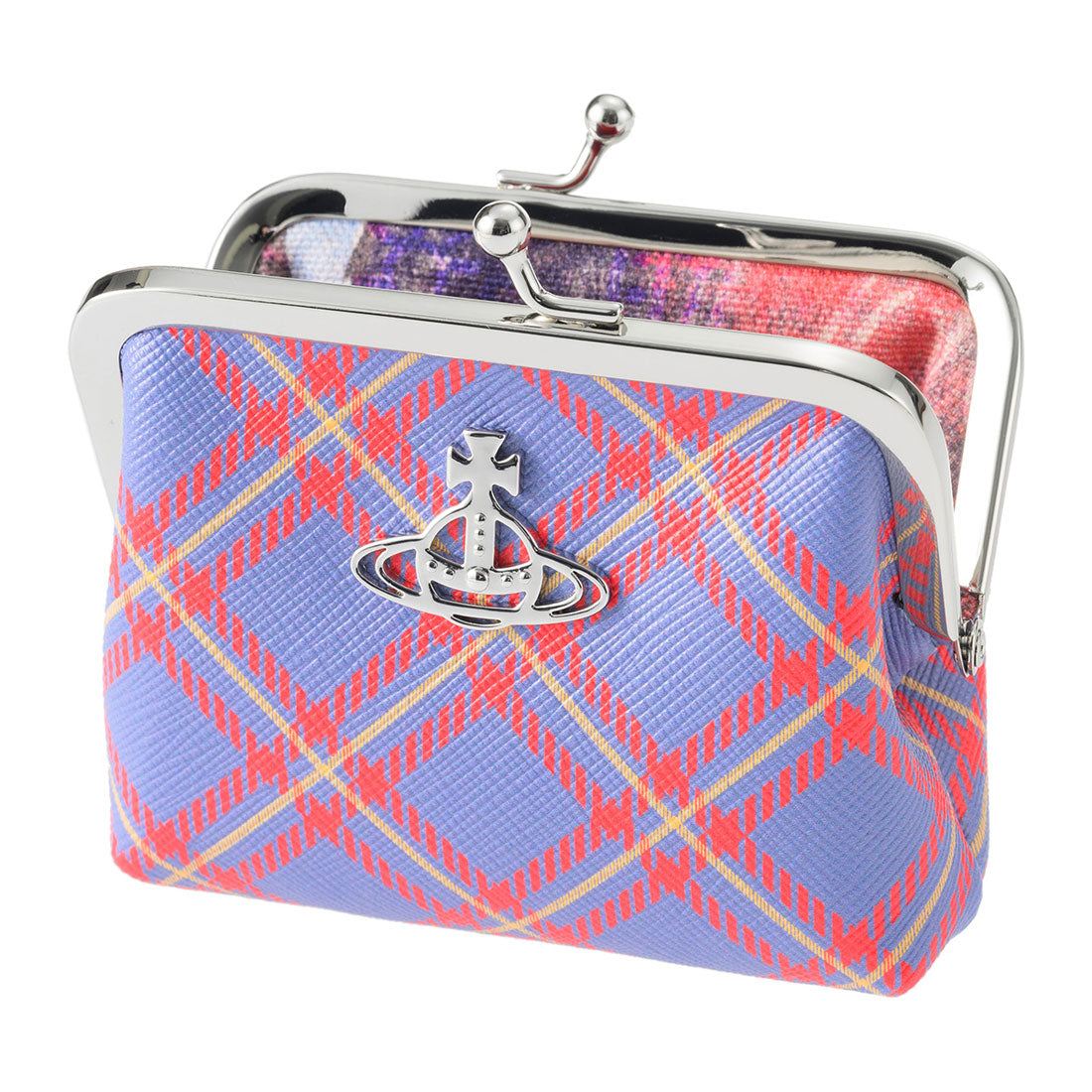 Vivian Westwood coin case tartan print FRAME COIN PURSE 56010003W S002