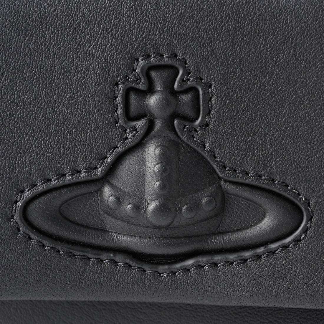 ヴィヴィアン ウエストウッド Vivienne Westwood カードケース スムースレザー インジェクテッド オーブ CARD HOLDER WITH STRAP 55020001U L001S N401 BLACK （ブラック） ブラック