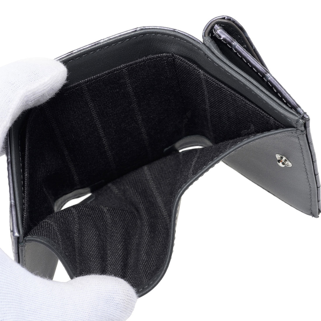 ヴィヴィアン ウエストウッド Vivienne Westwood 3つ折り財布 クロコダイル エンボス ENVELOPE BILLFOLD WITH POCKET 5115002FW L00A2 N405 ANTHRACITE （アンスラサイト） アンスラサイト
