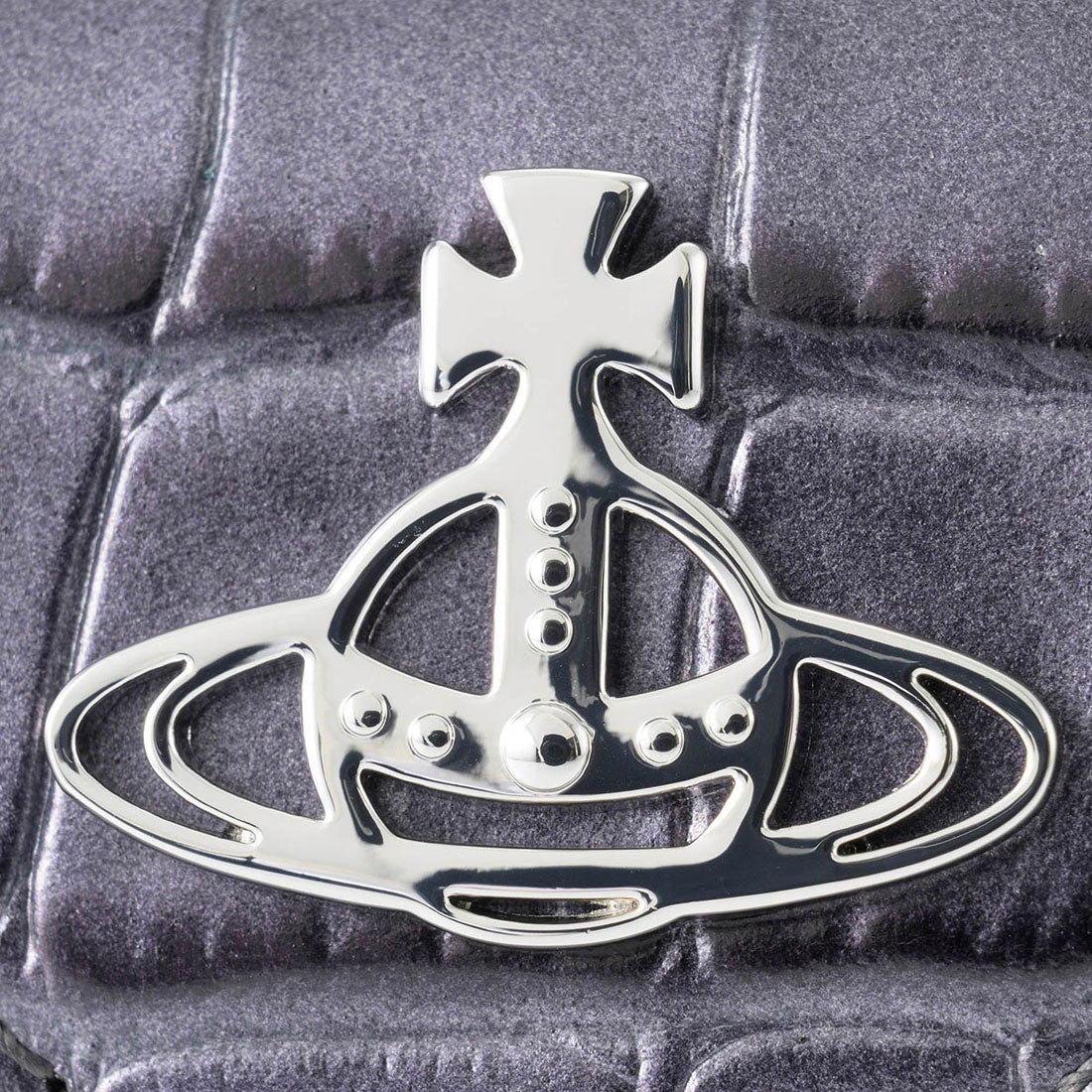 ヴィヴィアン ウエストウッド Vivienne Westwood 3つ折り財布 クロコダイル エンボス ENVELOPE BILLFOLD WITH POCKET 5115002FW L00A2 N405 ANTHRACITE （アンスラサイト） アンスラサイト