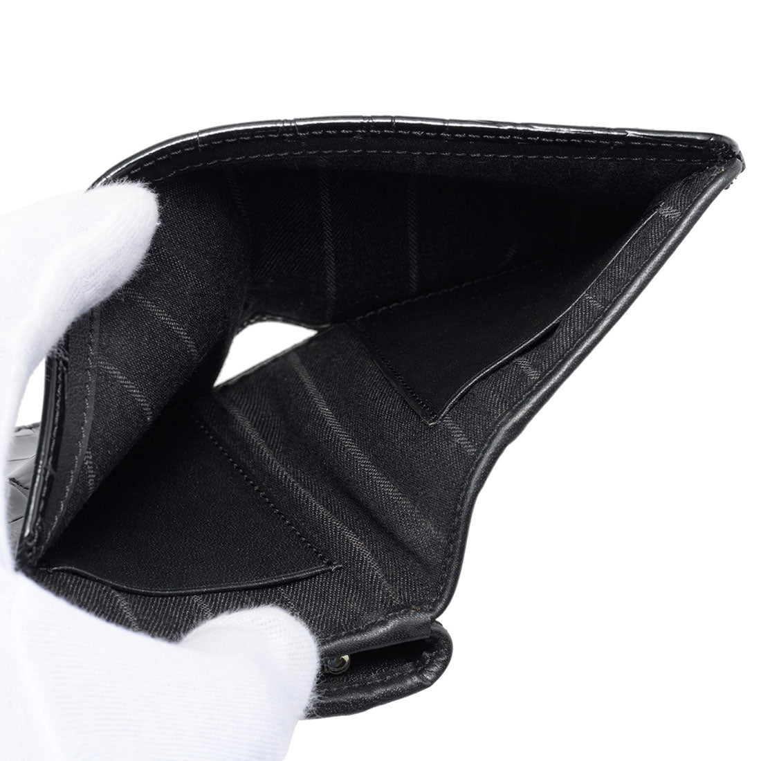 ヴィヴィアン ウエストウッド Vivienne Westwood 2つ折り財布 エンボスド クロコダイル レザー WALLET FR PKT 5115002YW L0098 N401 BLACK （ブラック） ブラック