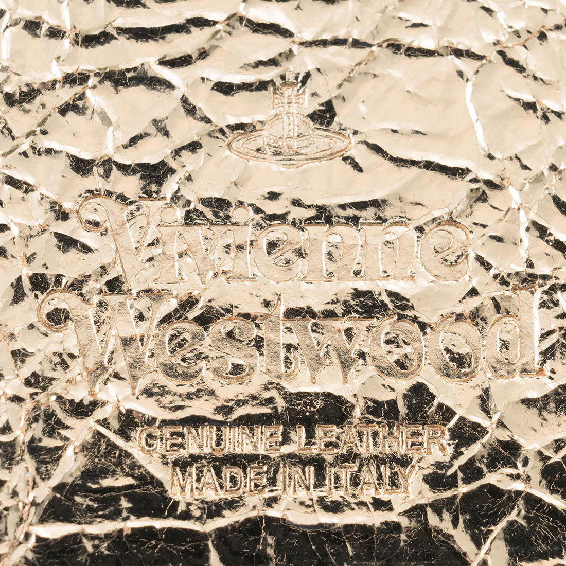 ヴィヴィアン ウエストウッド Vivienne Westwood 3つ折り財布 メタリック クリーシー レザー SMALL FLAP PURSE 5115002TW L00A7 R401 GOLD （ゴールド） ゴールド