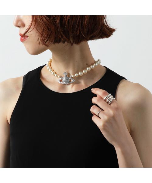 ヴィヴィアン ウエストウッド Vivienne Westwood Vivienne Westwood ネックレス ONE ROW PEARL BASRELIEF （02R202/GOLD/CREAM/CRYSTAL） 02R202/GOLD/CREAM/CRYSTAL