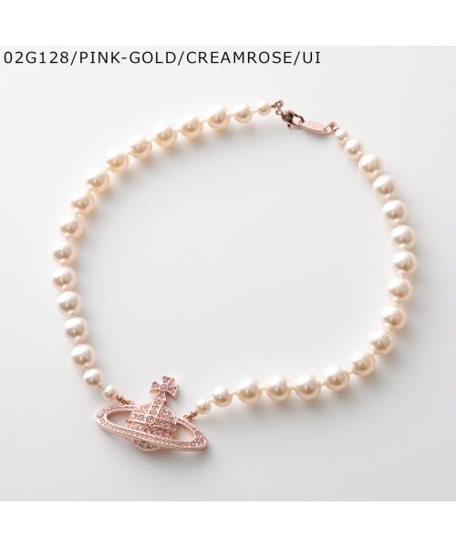 ヴィヴィアン ウエストウッド Vivienne Westwood Vivienne Westwood ネックレス ONE ROW PEARL BASRELIEF （02R202/GOLD/CREAM/CRYSTAL） 02R202/GOLD/CREAM/CRYSTAL