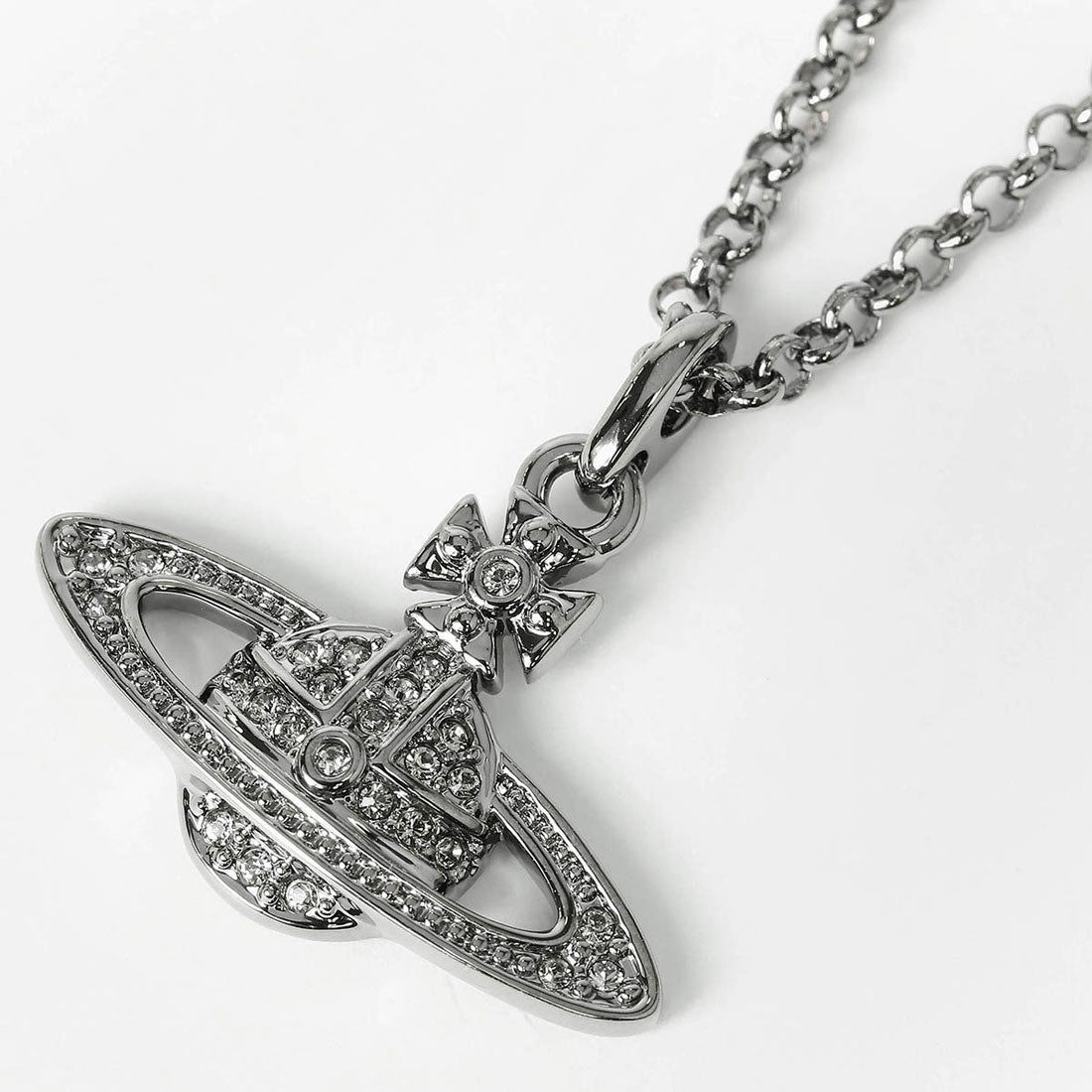 ヴィヴィアン ウエストウッド Vivienne Westwood ネックレス ミニ バス レリーフ ラインストーン ペンダント ネックレス 63020086 02S108 CN 27723235 S108 GUNMETAL （ガンメタル） ガンメタル