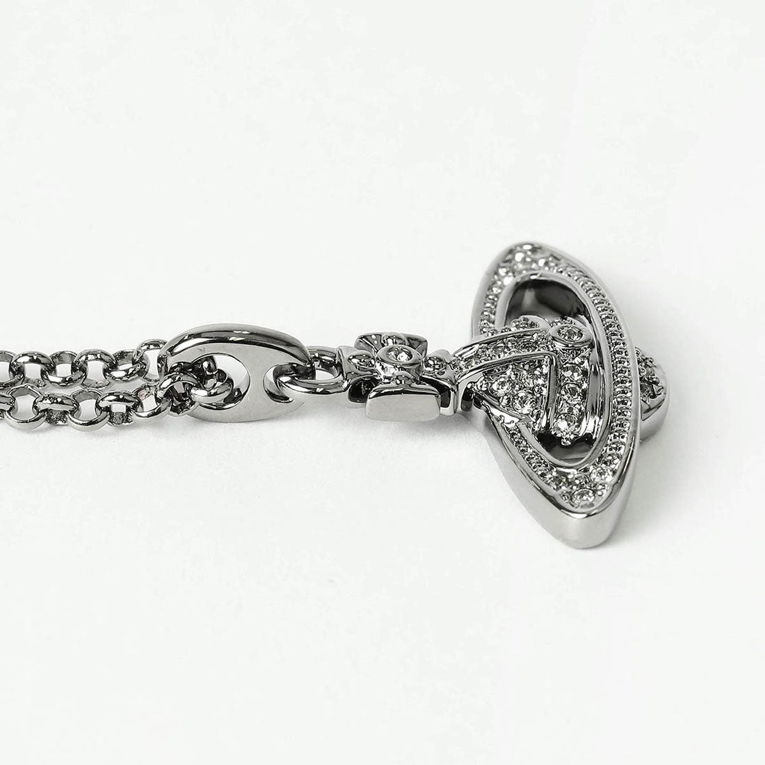 ヴィヴィアン ウエストウッド Vivienne Westwood ネックレス ミニ バス レリーフ ラインストーン ペンダント ネックレス 63020086 02S108 CN 27723235 S108 GUNMETAL （ガンメタル） ガンメタル