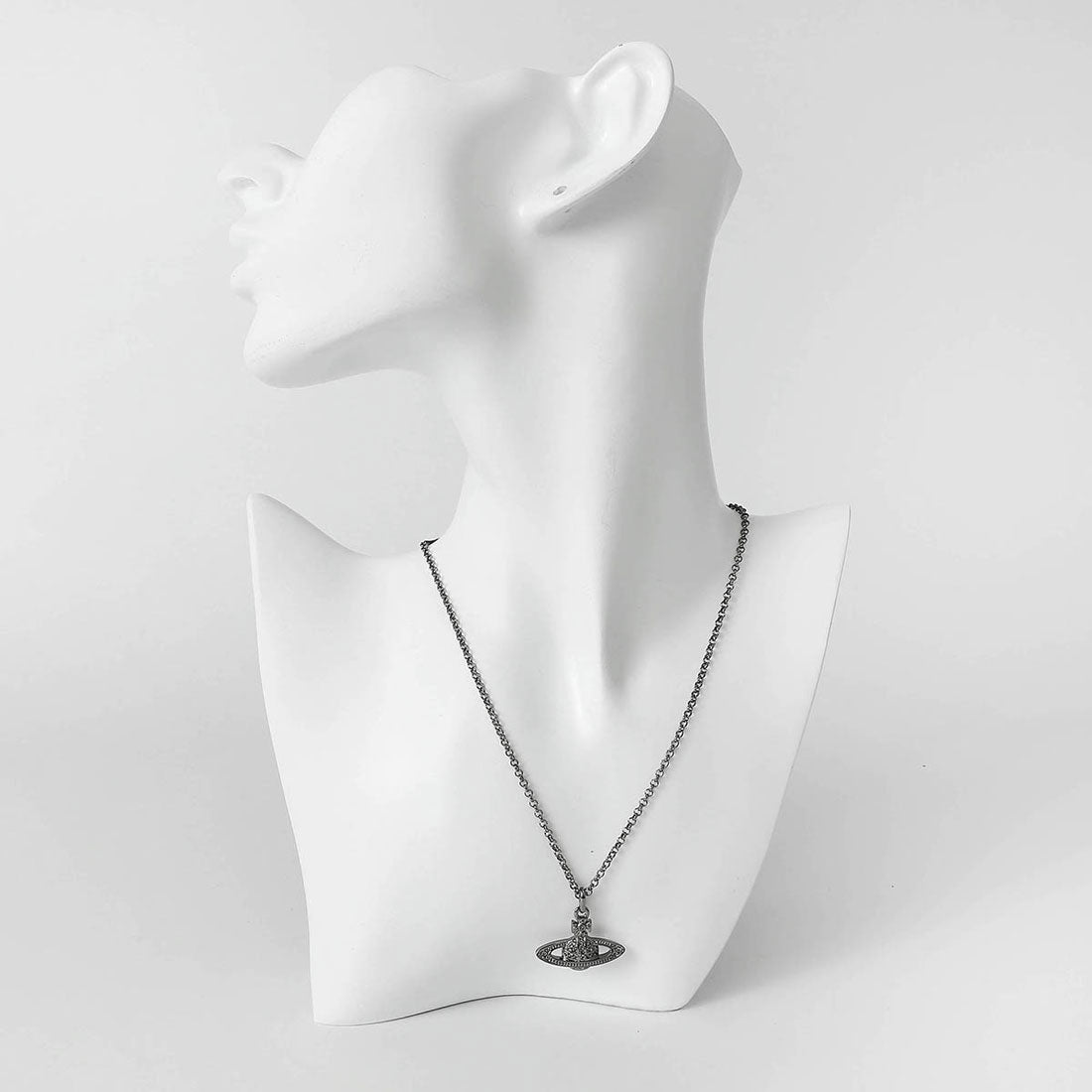 ヴィヴィアン ウエストウッド Vivienne Westwood ネックレス ミニ バス レリーフ ラインストーン ペンダント ネックレス 63020086 02S108 CN 27723235 S108 GUNMETAL （ガンメタル） ガンメタル