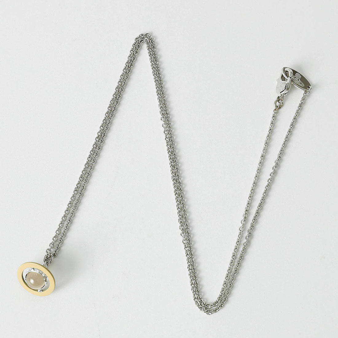ヴィヴィアン ウエストウッド Vivienne Westwood ネックレス マン プティット オリジナル オーブ NECKLACE 630203CH 02P674 37383749 P674 SILVER/KHAKI （シルバー/カーキ） シルバー/カーキ